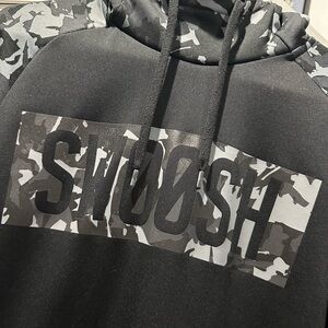 Nike Black and Gray Camo Sweater